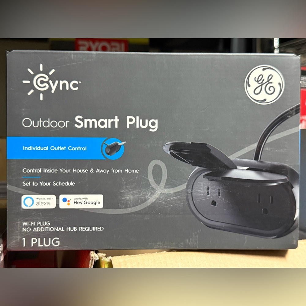 🔌 GE Cync Outdoor Smart Plug – Wi-Fi | Dual Outlet | Alexa & Google Compatible